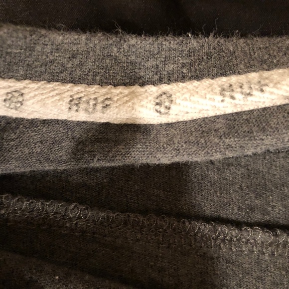 HUF Football Jersey Grey & Black Color Ringed Sleeves Mens - Picture 7 of 9